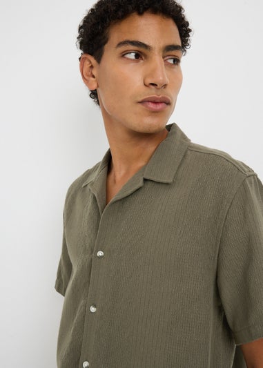 Khaki Tonal Textured Shirt