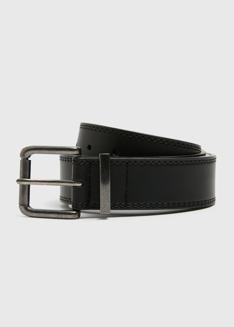 Black Leather Jeans Belt