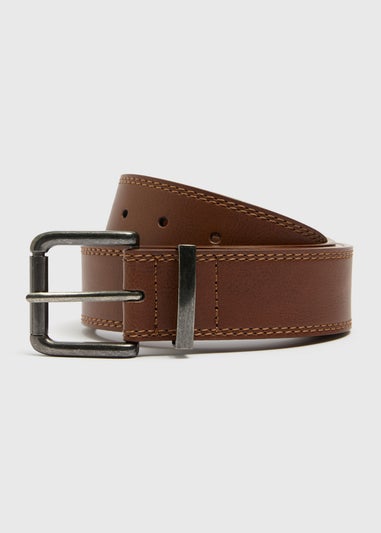 Brown Leather Jeans Belt