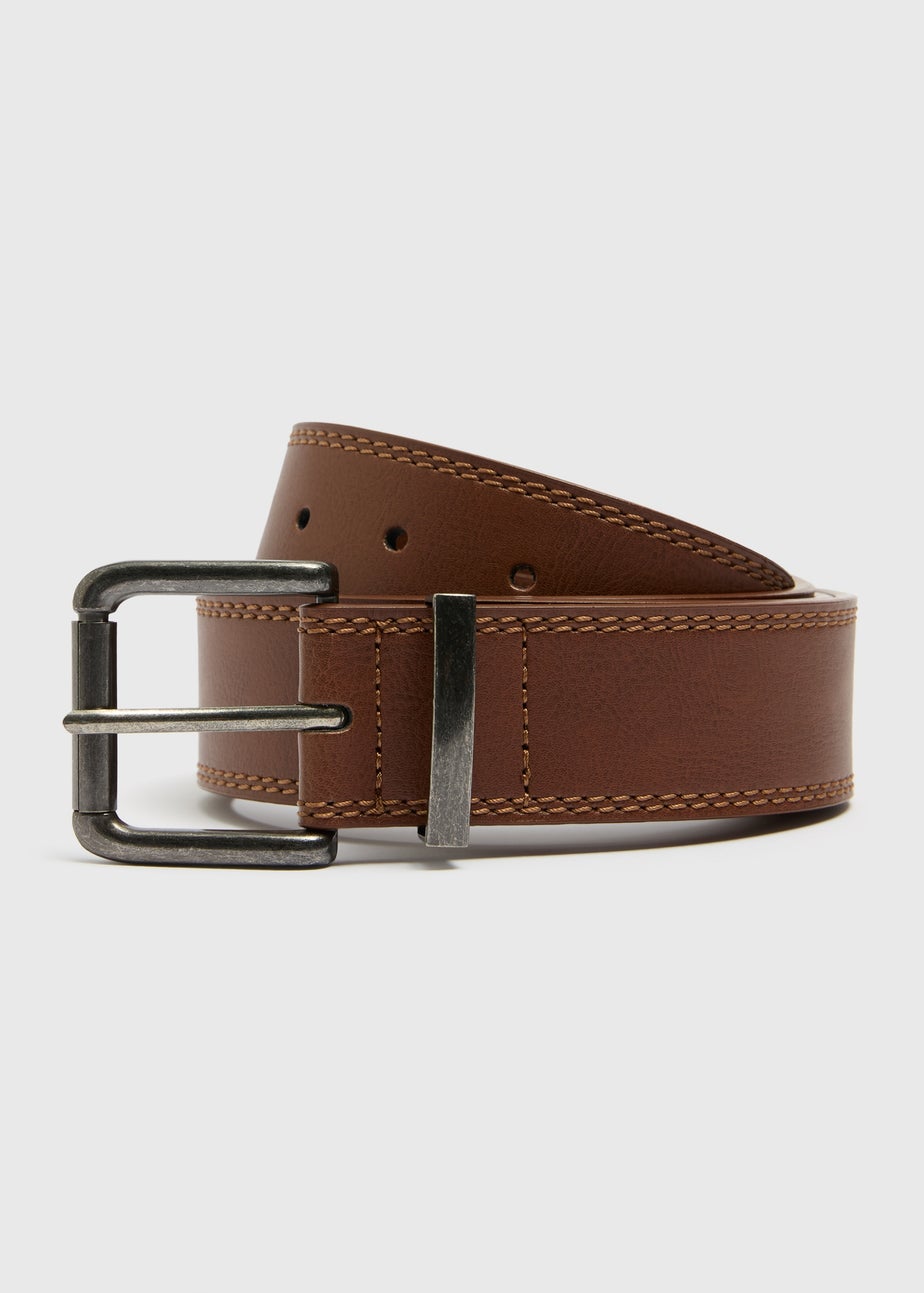 Brown Leather Jeans Belt