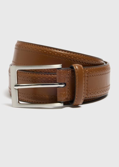 Tan Brogue Belt