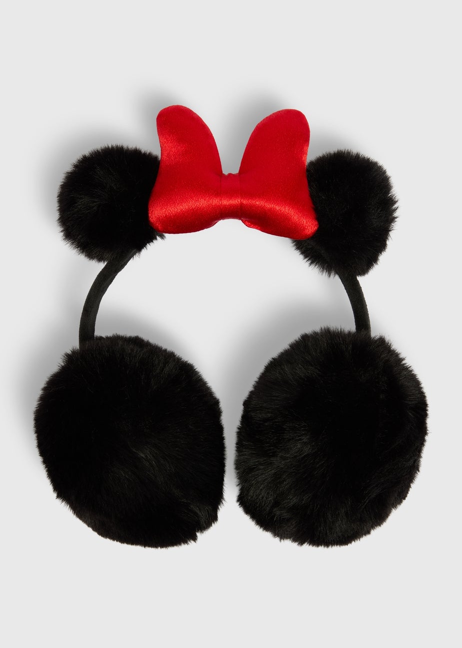 Girls Black Minnie Mouse Earmuffs