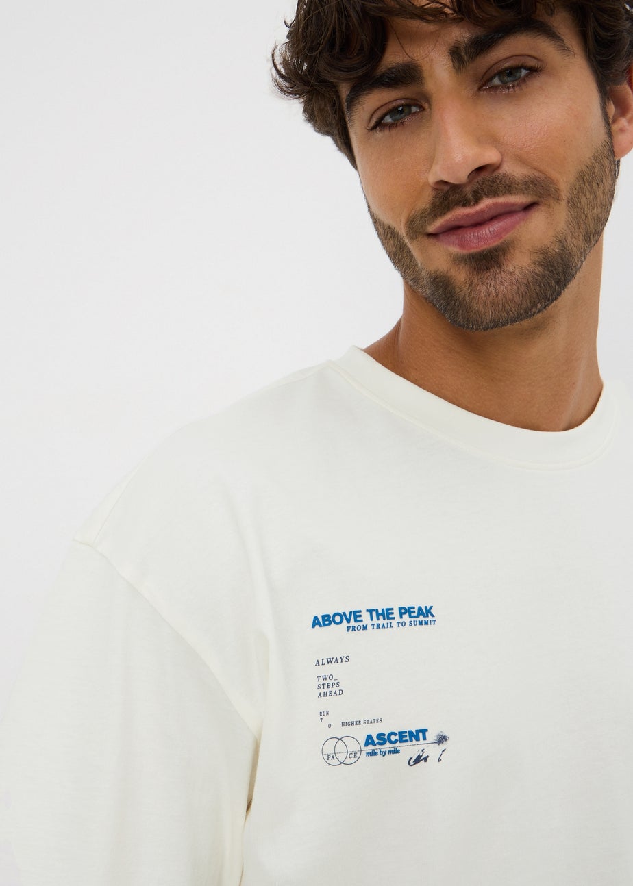 Ecru Above The Clouds Printed T-Shirt
