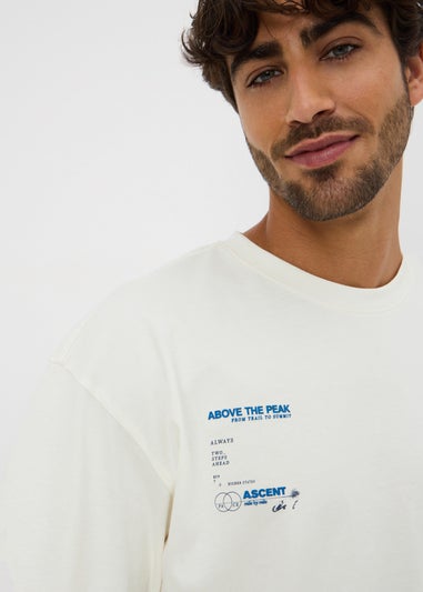 Ecru Above The Clouds Printed T-Shirt