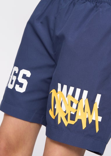 Kings Will Dream Navy Tagged Swim Shorts (7-14 yrs)