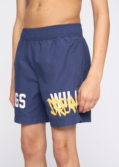 Kings Will Dream Navy Tagged Swim Shorts (7-14 yrs)