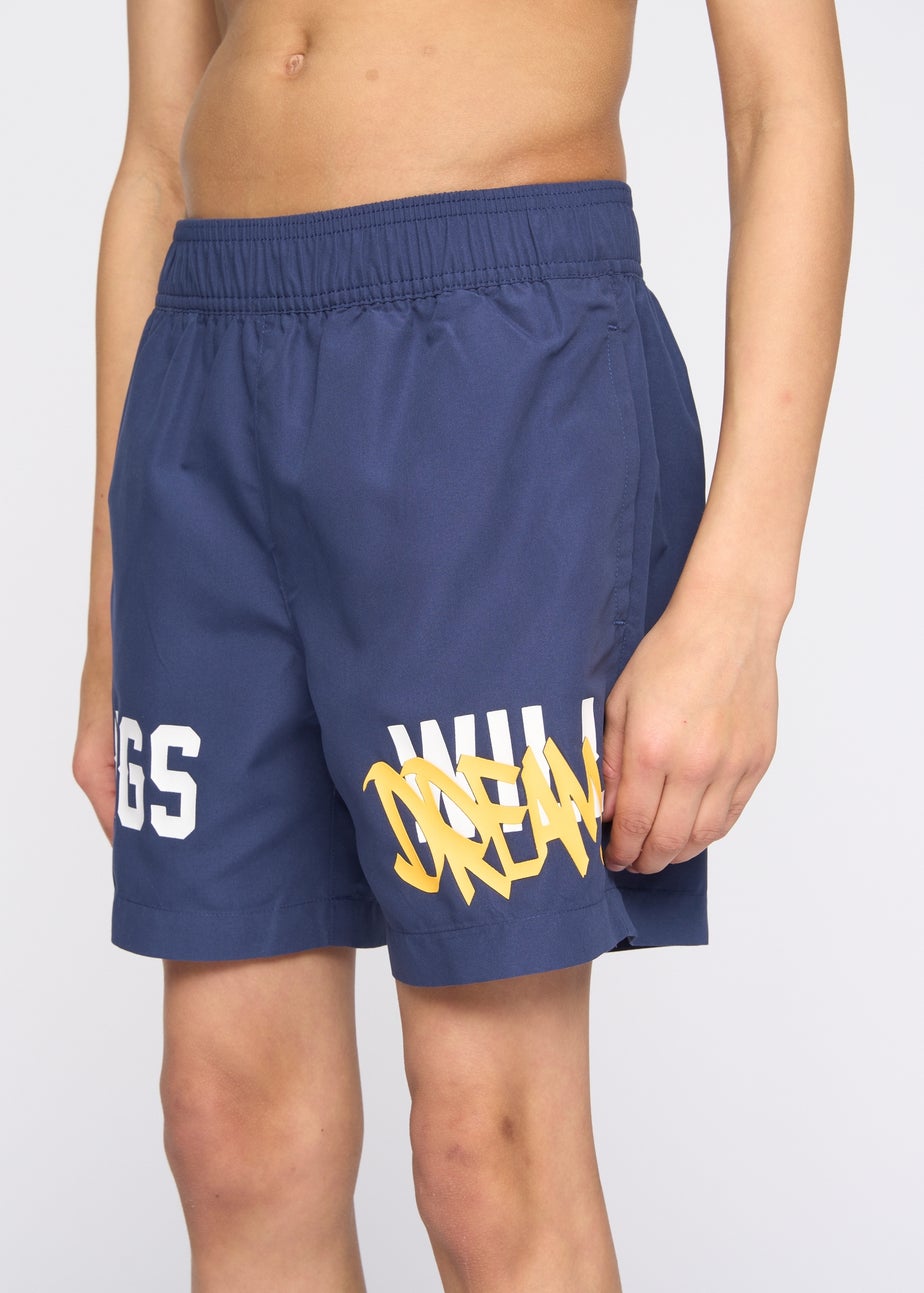 Kings Will Dream Navy Tagged Swim Shorts (7-14 yrs)