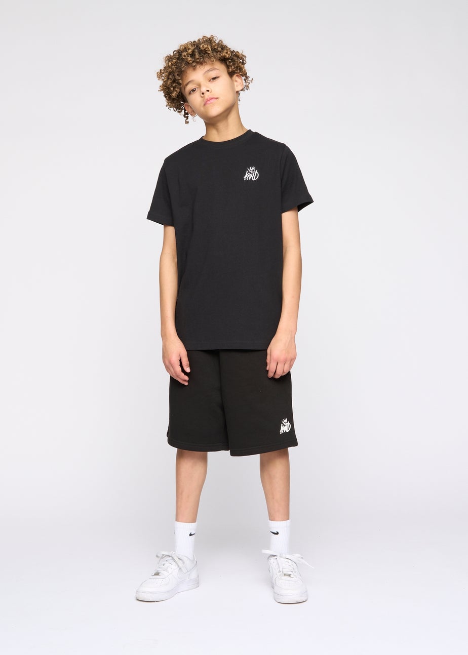 Kings Will Dream Black Crosby Jog Shorts (7-14 yrs)