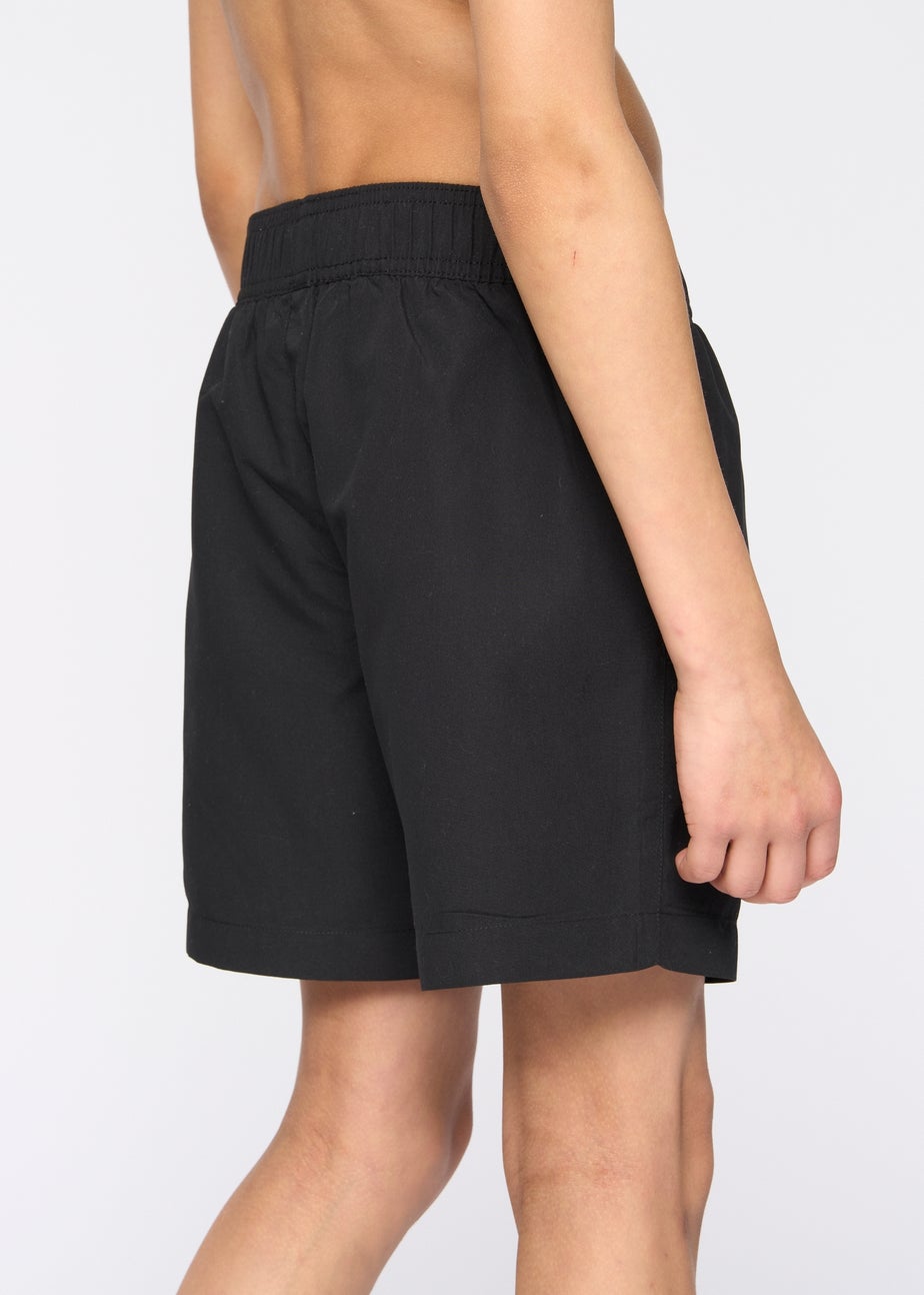 Kings Will Dream Black Prop Swim Shorts (7-14 yrs)