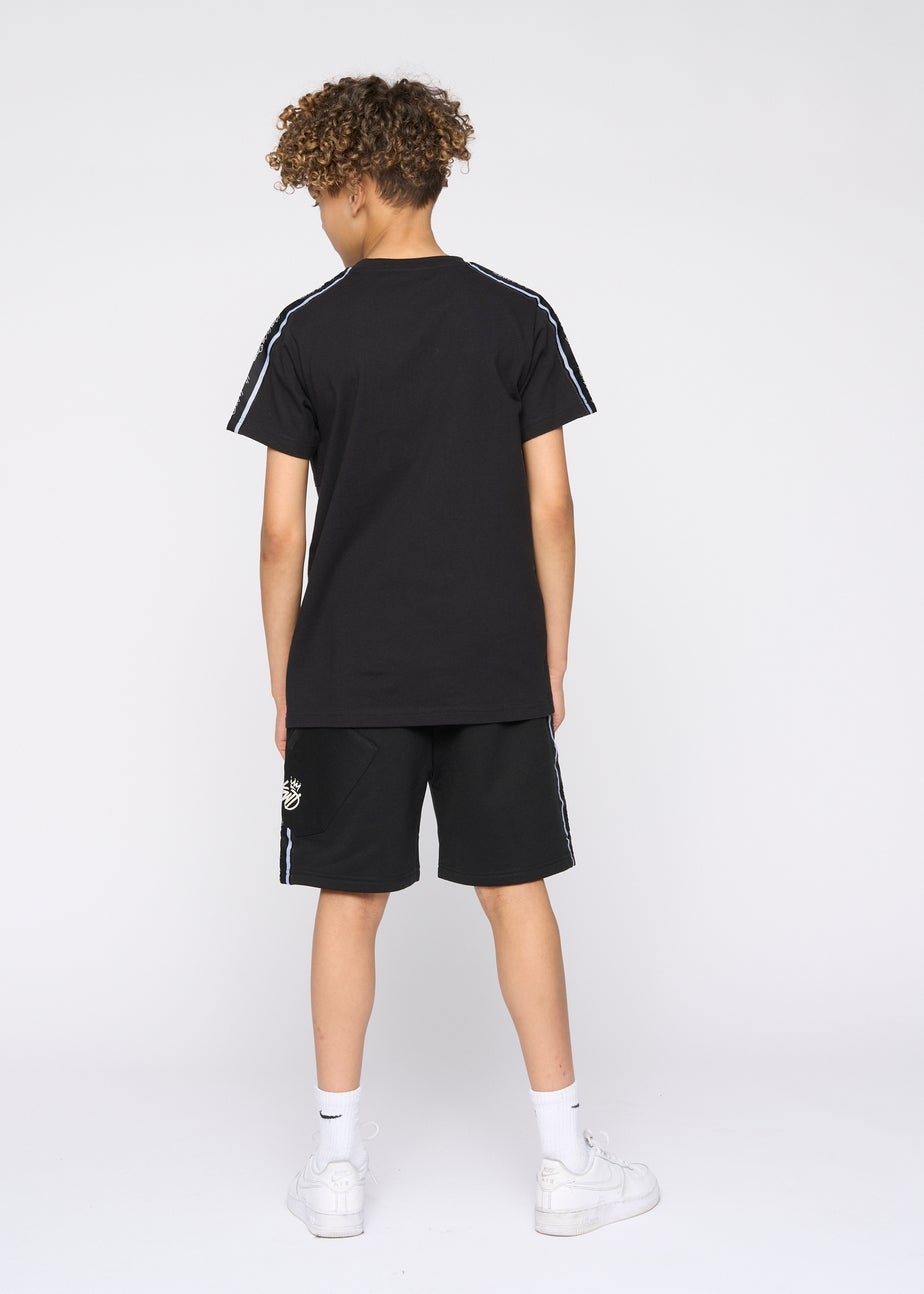 Kings Will Dream Black Techy Taped Cargo T-Shirt (7-14 yrs)