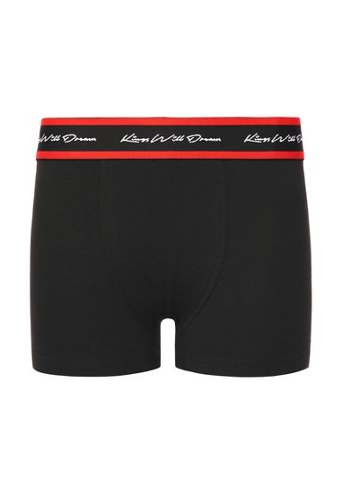 Kings Will Dream Black Scriptband 3pk Boxers (7-14 yrs)