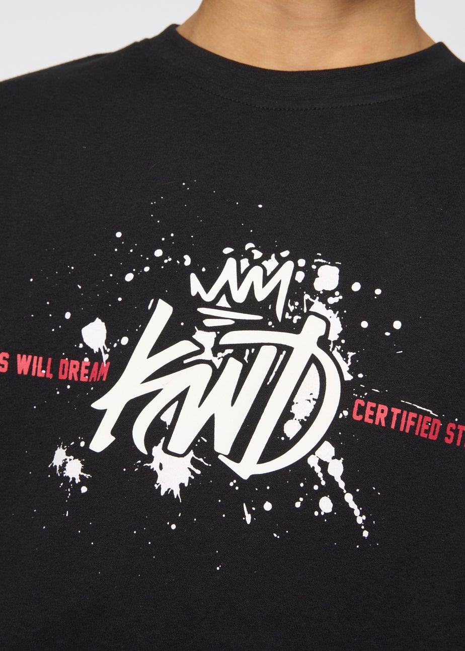 Kings Will Dream Black Paintsplat T Shirt (7-14 yrs)
