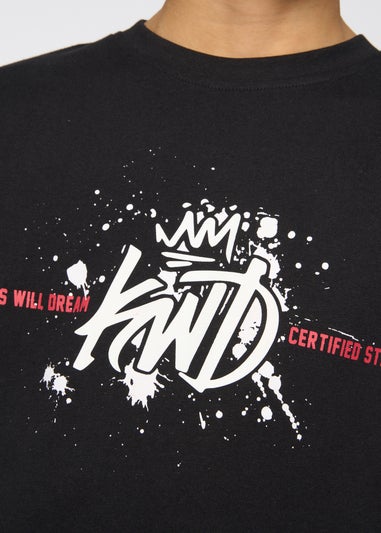 Kings Will Dream Black Paintsplat T Shirt (7-14 yrs)