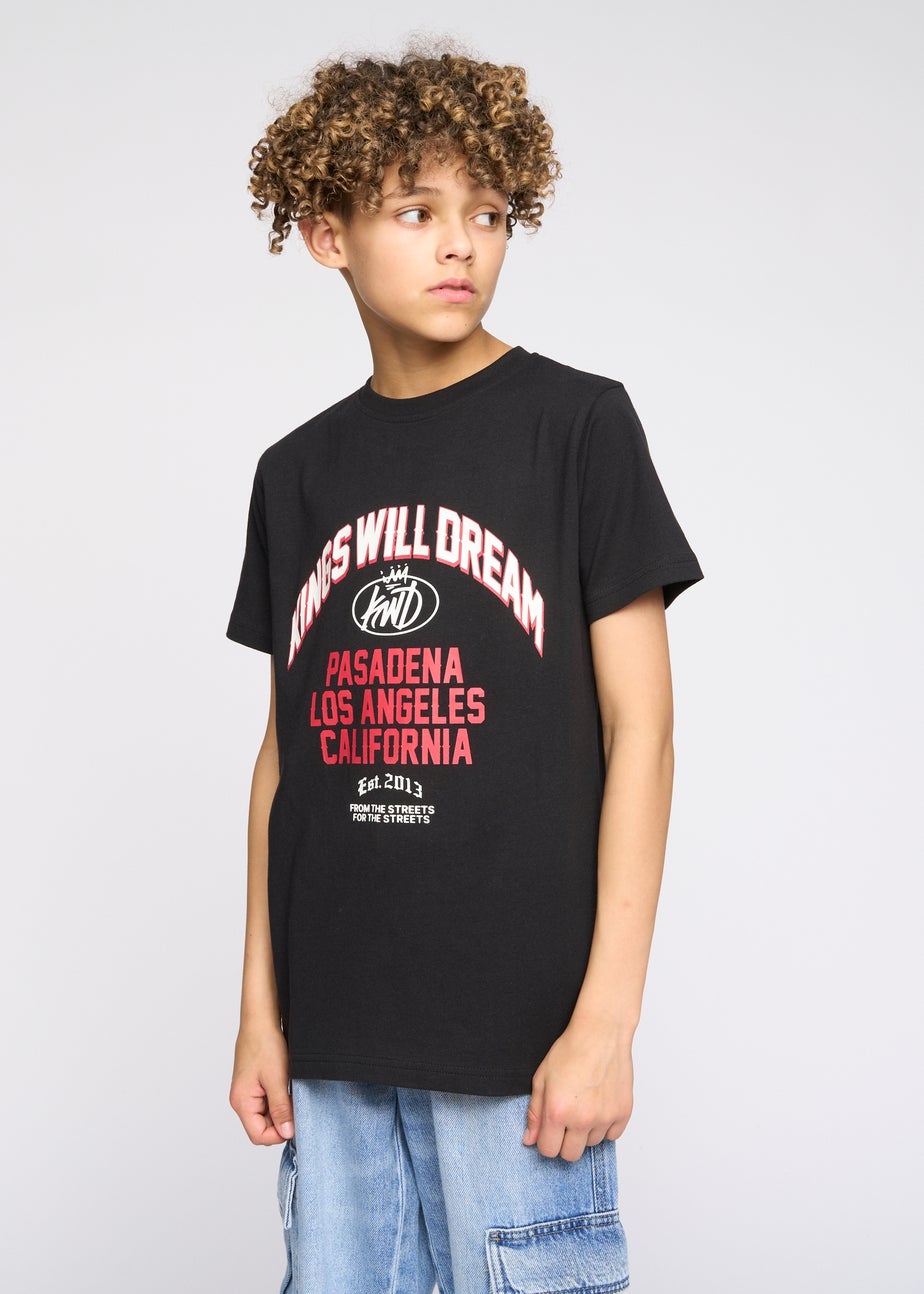 Kings Will Dream Black Pasadena T Shirt (7-14 yrs)