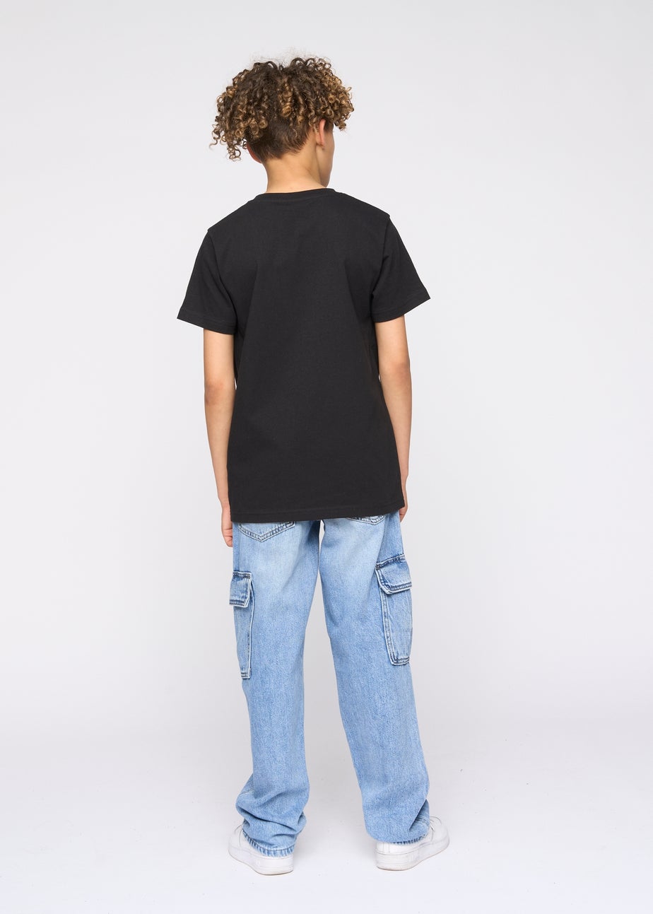 Kings Will Dream Black Mapped T Shirt (7-14 yrs)