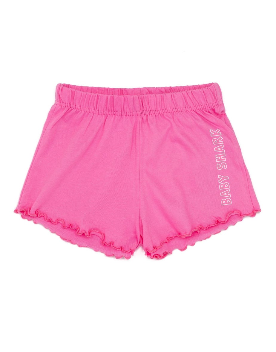 Baby Shark Kids Pink Shortie Pyjamas (12 Months-5 Years)