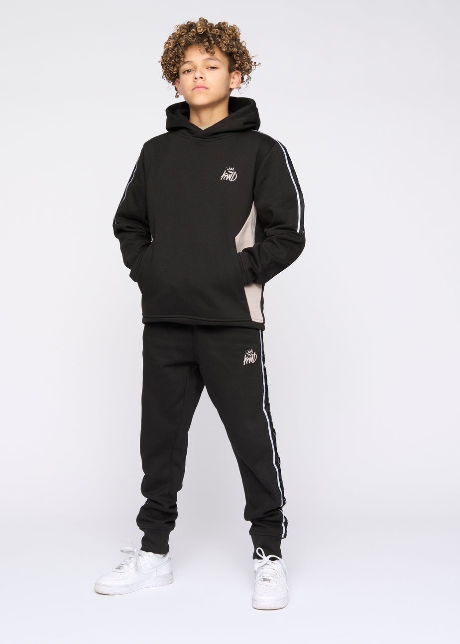 Kings Will Dream Black Techy Taped Tracksuit (7-14 yrs)
