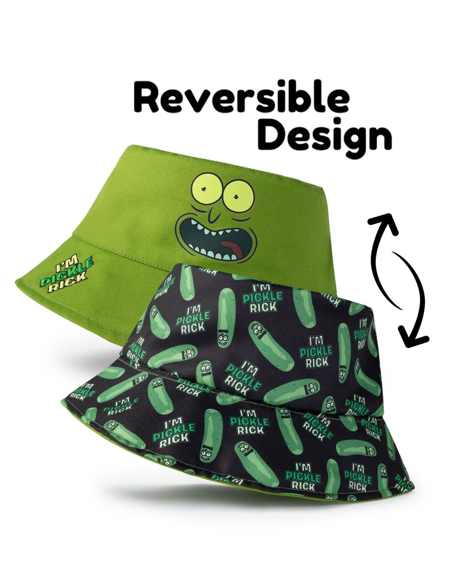 Vanilla Underground Rick And Morty Green Reversible Pickle Rick Bucket Hat