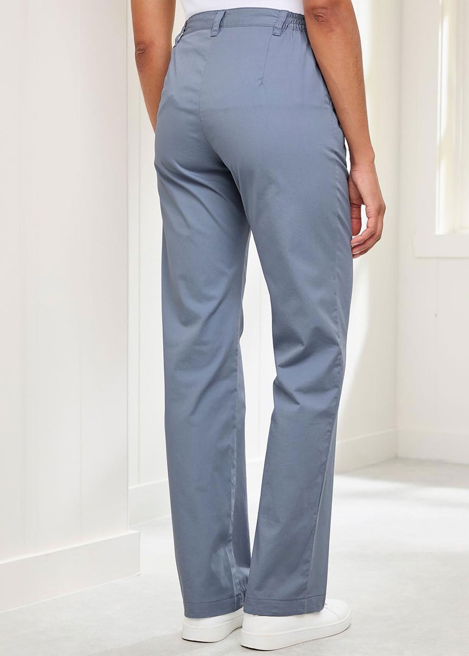 Cotton Traders Pale Blue Everyday Straight Leg Trousers