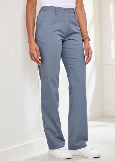 Cotton Traders Pale Blue Everyday Straight Leg Trousers