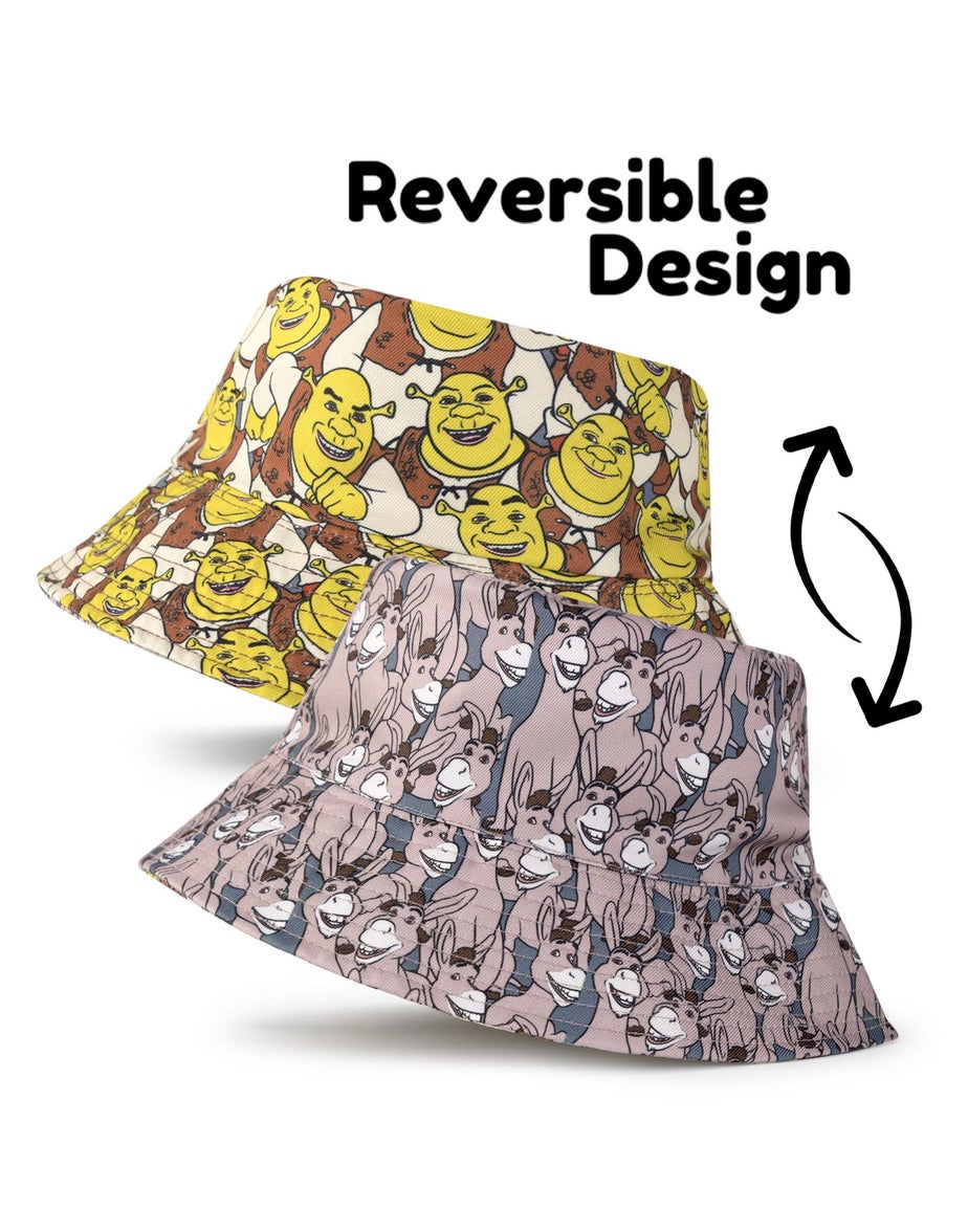 Shrek Reversible Donkey & Shrek Print Bucket Hat