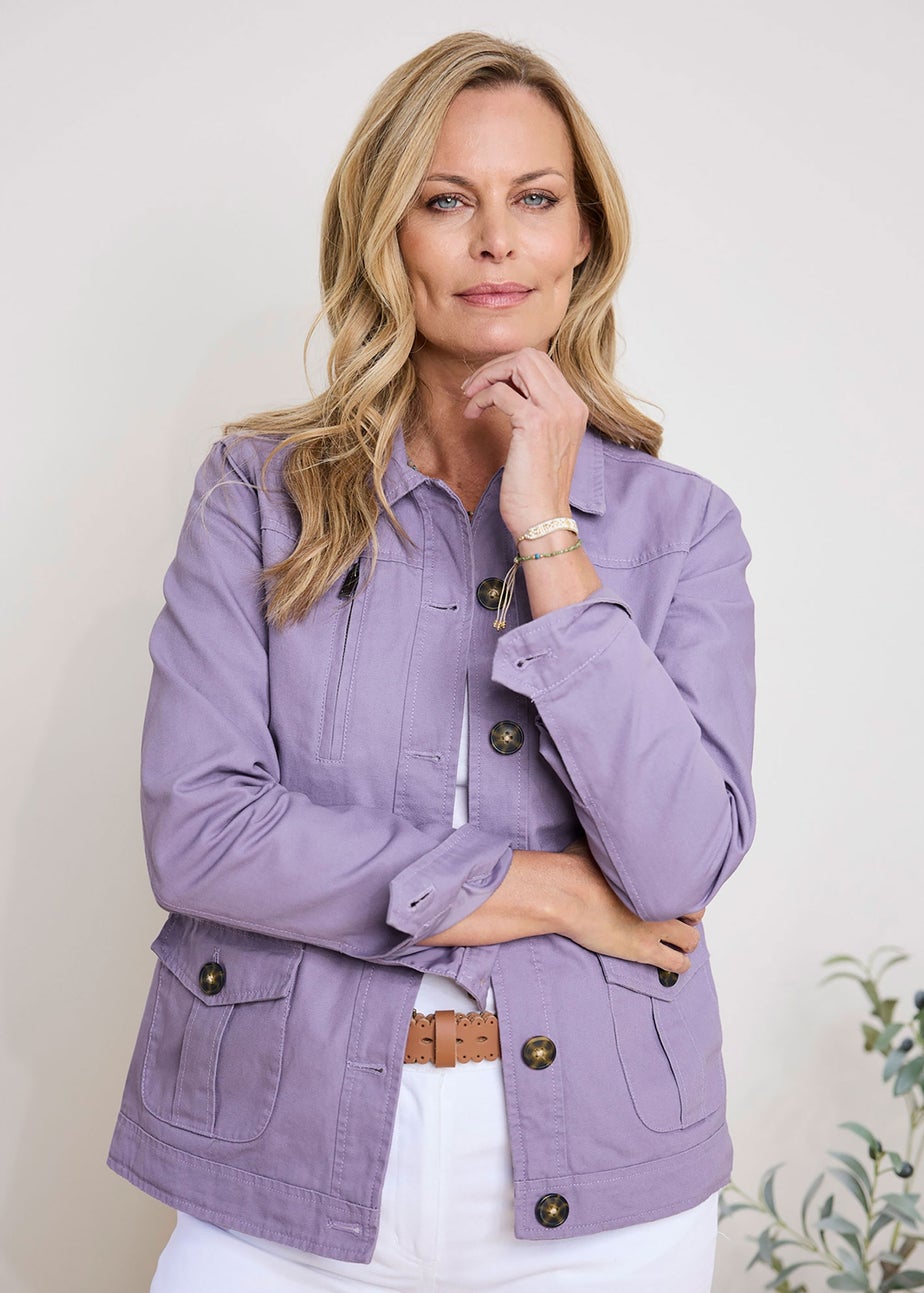 Cotton Traders Heather Cotton Cargo Jacket with Pockets