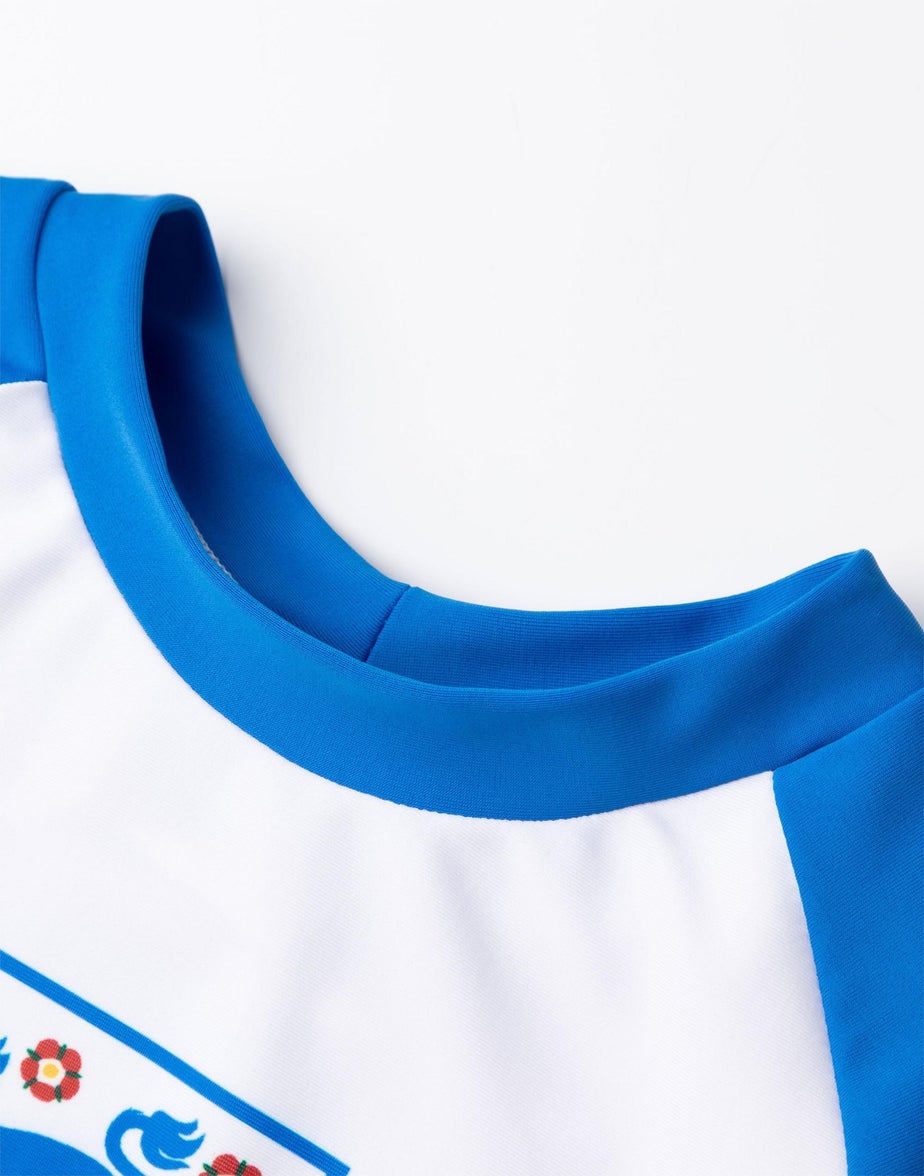 Vanilla Underground England Football Kids Blue Swim Top (2-10 Years)