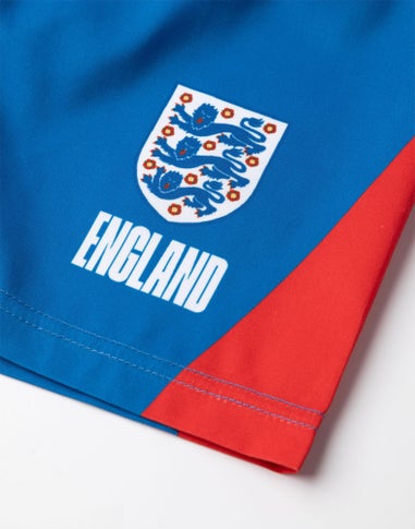 Vanilla Underground England Football Kids Blue Swim Shorts (2-10 Years)