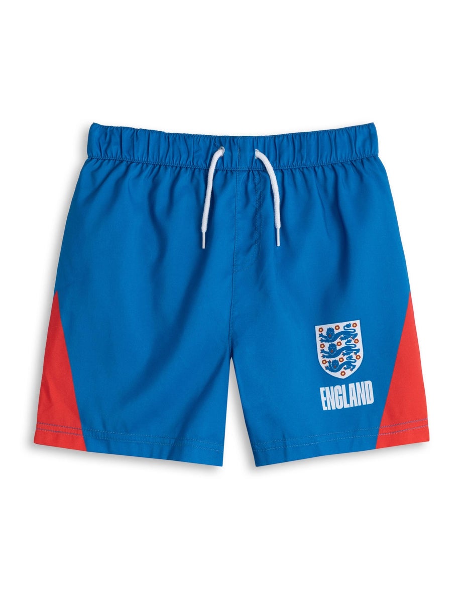 Vanilla Underground England Football Kids Blue Swim Shorts (2-10 Years)
