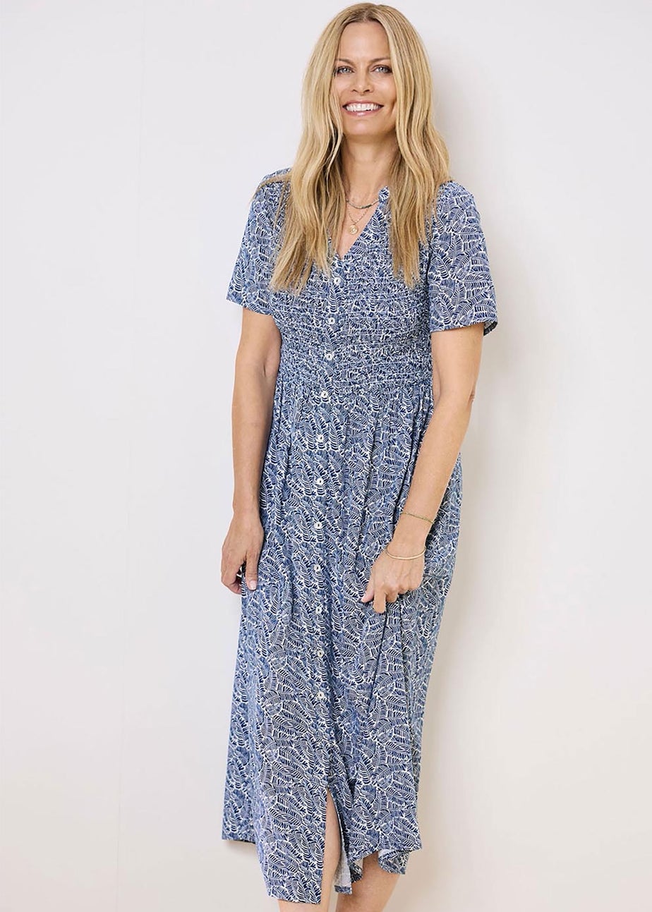 Cotton Traders Sky Blue Printed Maxi Dress