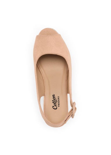 Cotton Traders Ecru Espadrille Wedge Sandals