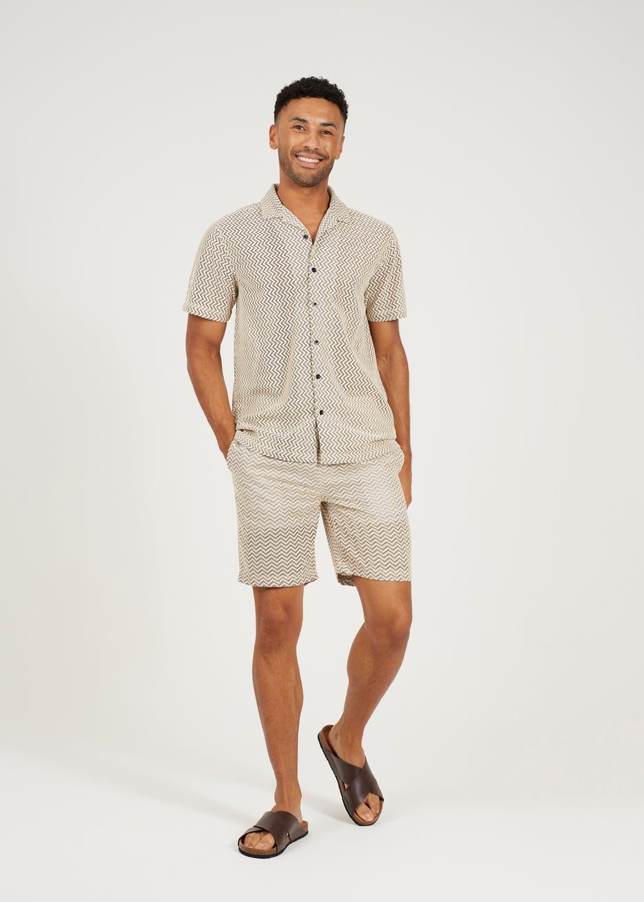 Brave Soul Black Revere Collar Short Sleeve Shirt