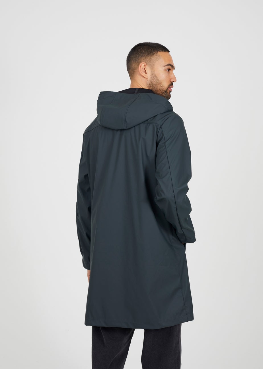 Brave Soul Khaki Rubberised Hooded Parka Style Jacket