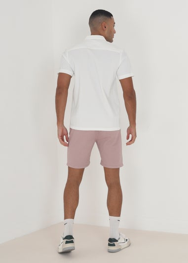 Brave Soul Dusty Pink Cotton Chino Shorts with Turn Up Hem