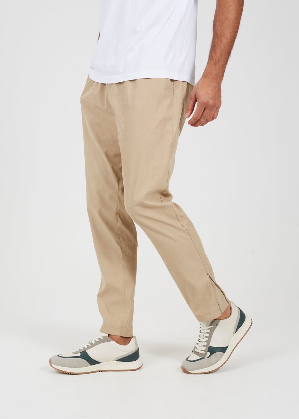 Brave Soul Stone Elasticated Waist Trousers