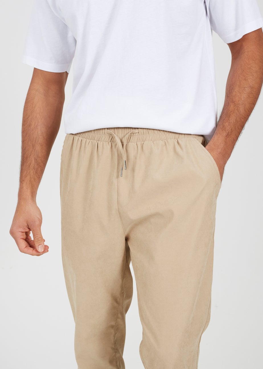 Brave Soul Stone Elasticated Waist Trousers