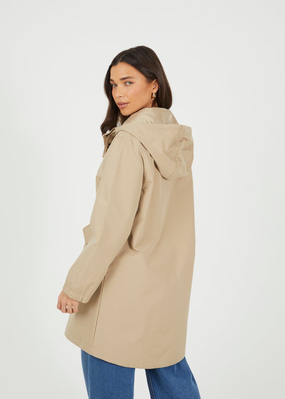 Brave Soul Stone Lightweight Parka Style Hooded Jacket