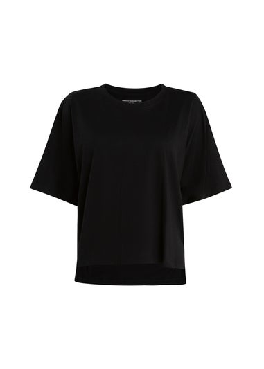 French Connection Black Cotton Crew Neck Boxy Fit T-Shirts 2 Pack