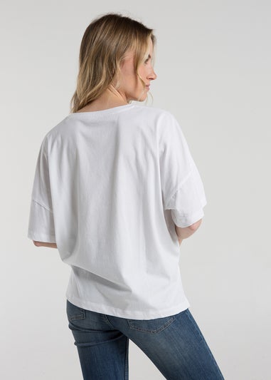 French Connection Black Cotton Crew Neck Boxy Fit T-Shirts 2 Pack