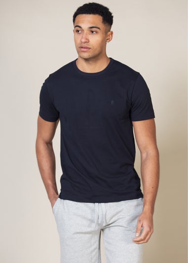 French Connection Navy 3 Pack Cotton Crew Neck Short Sleeve T Shirts