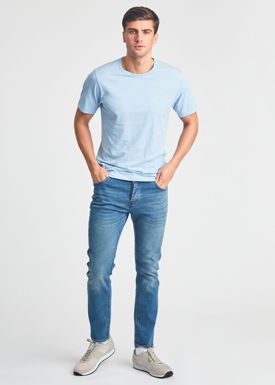 French Connection Blue 5 Pack Cotton Crew Neck Short Sleeve T Shirts