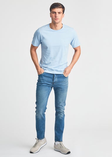 French Connection Blue 5 Pack Cotton Crew Neck Short Sleeve T Shirts