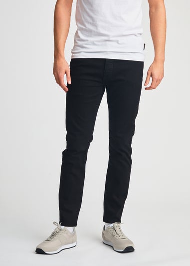 French Connection Black Cotton Slim Fit Stretch Jeans