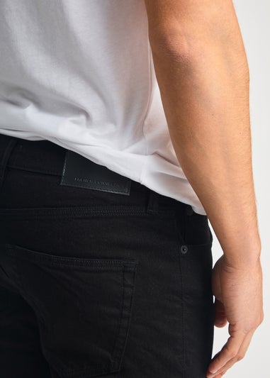 French Connection Black Cotton Slim Fit Stretch Jeans