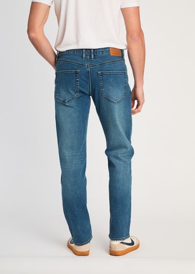 French Connection Blue Cotton Slim Fit Stretch Jeans