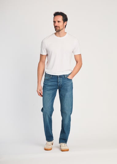 French Connection Blue Cotton Slim Fit Stretch Jeans