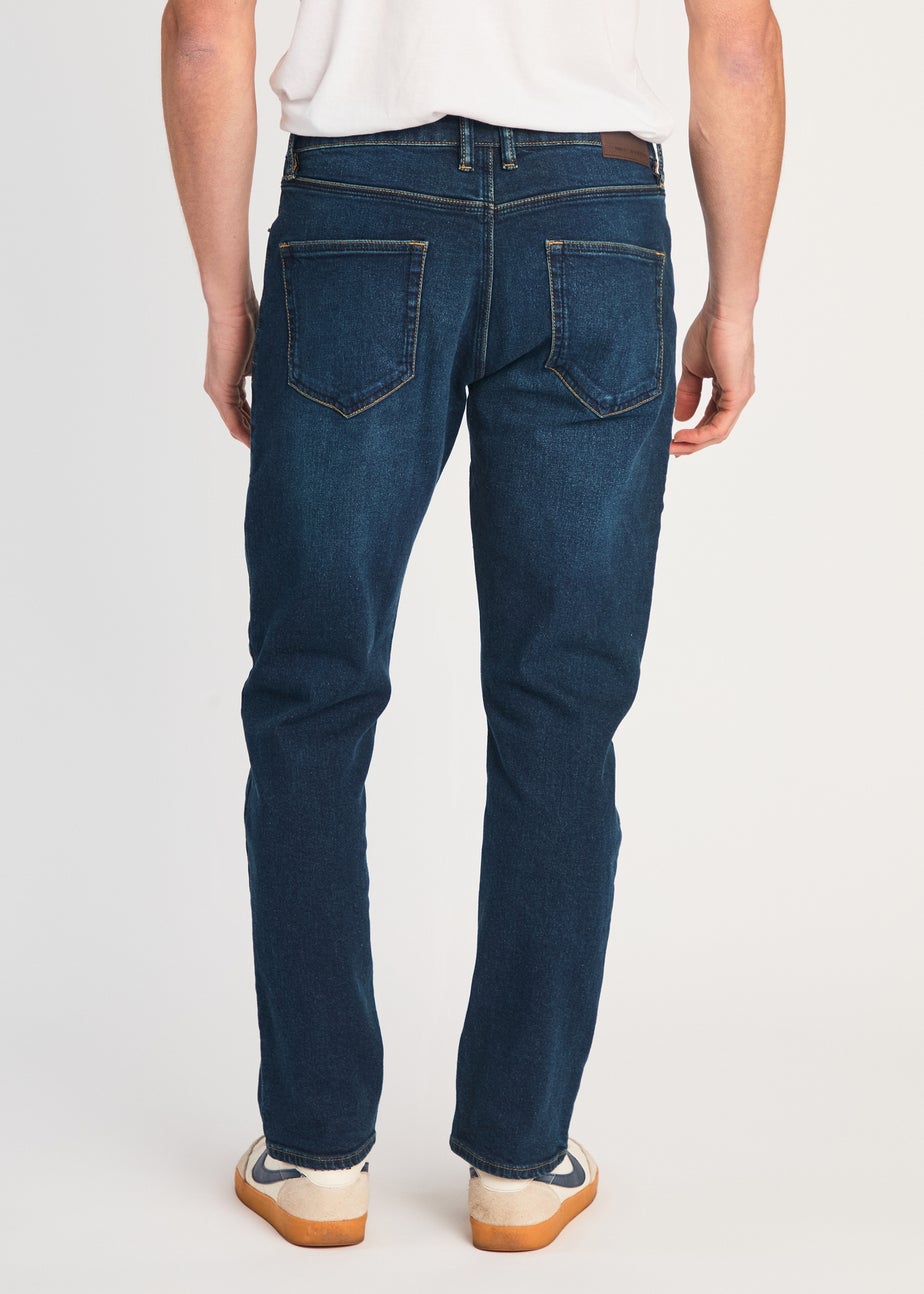 French Connection Dark Blue Cotton Slim Fit Stretch Jeans