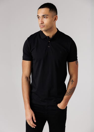 French Connection Blue 3 Pack Cotton Short Sleeve Polo Shirts