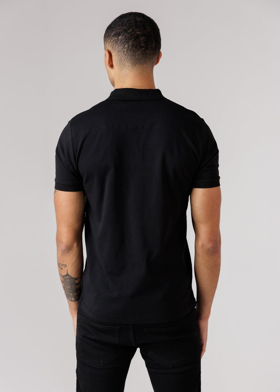 French Connection Blue 3 Pack Cotton Short Sleeve Polo Shirts