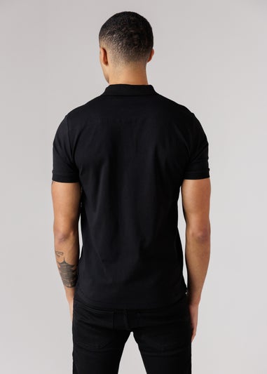 French Connection Blue 3 Pack Cotton Short Sleeve Polo Shirts